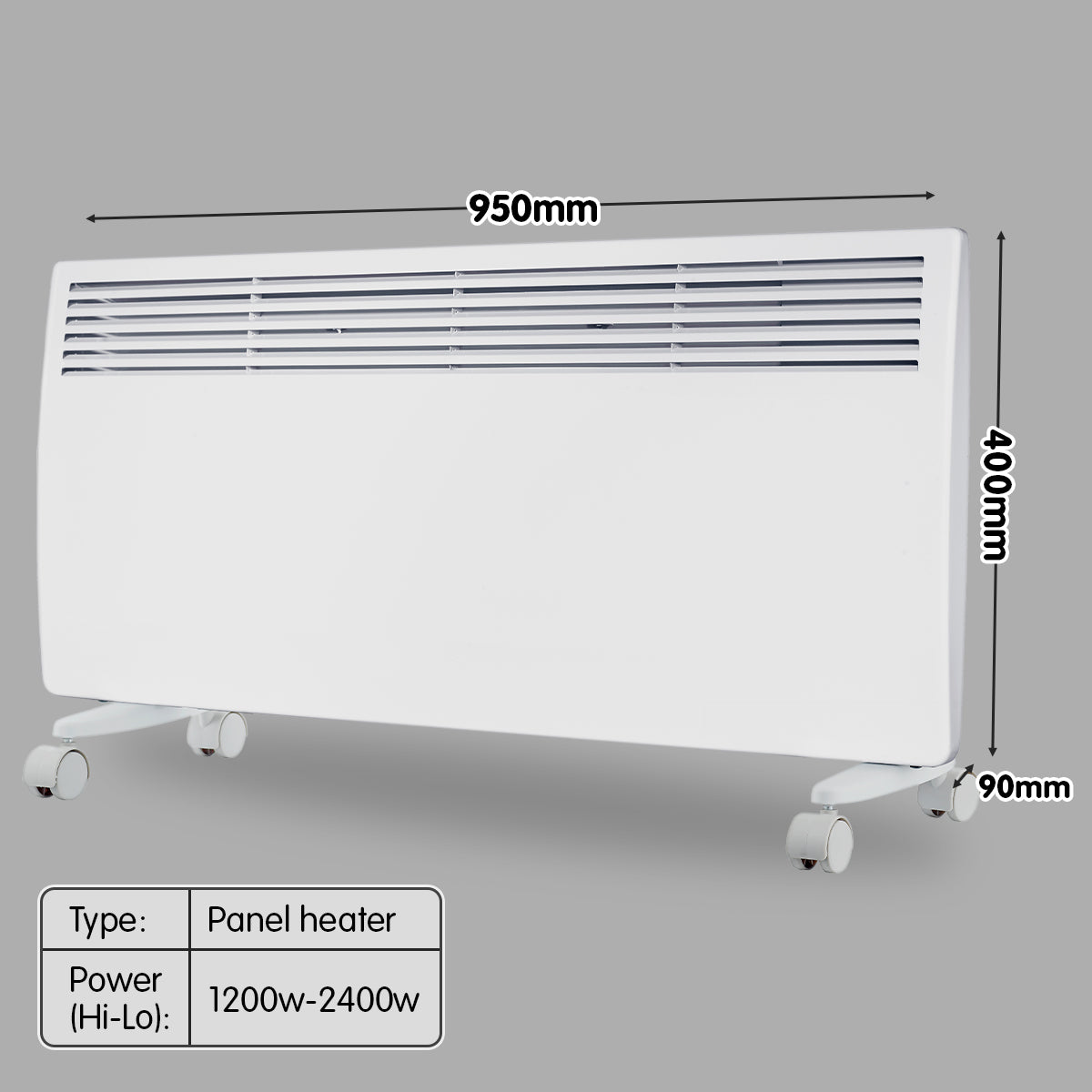 Dm-24wt 2400w electric panel heater