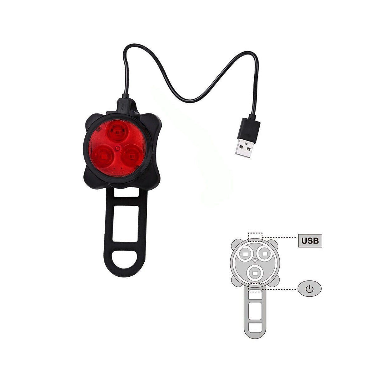 Waterproof Usb Rechargeable Bicycle Bike Lights