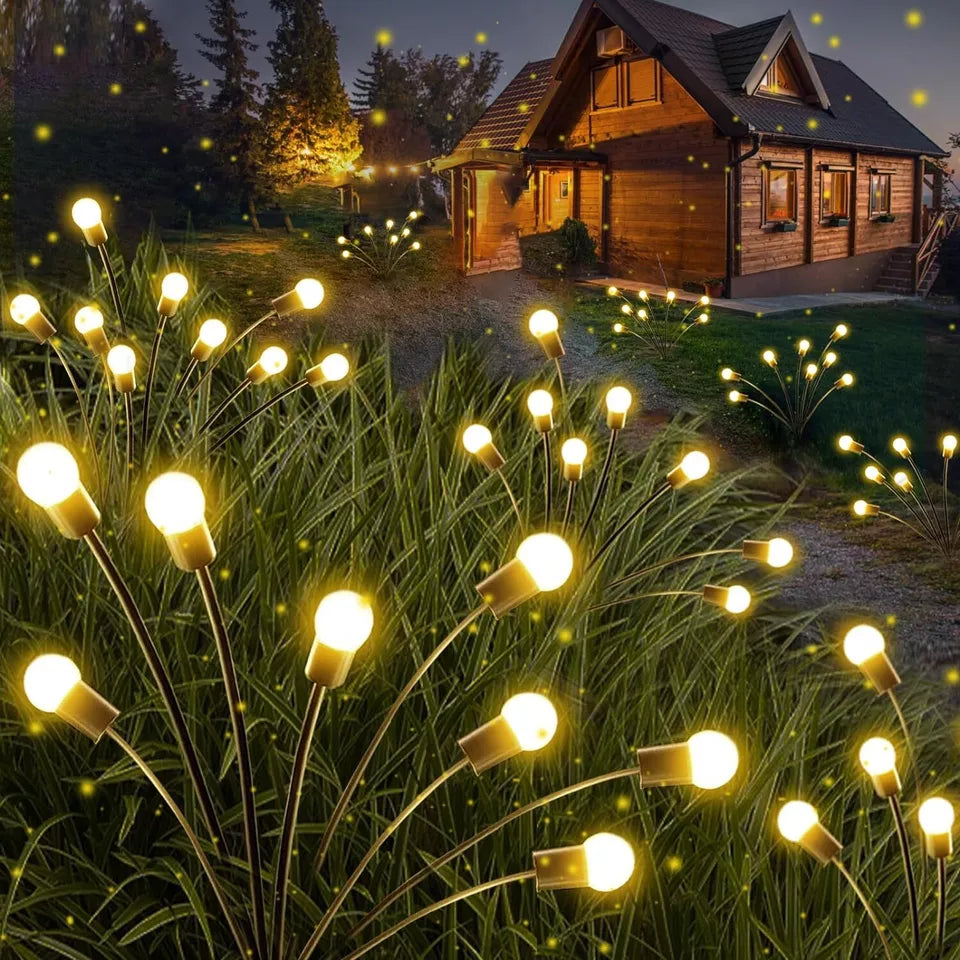 2PACK Solar Firefly Garden Light Swaying Outdoor Waterproof Lamp Landscape Decor