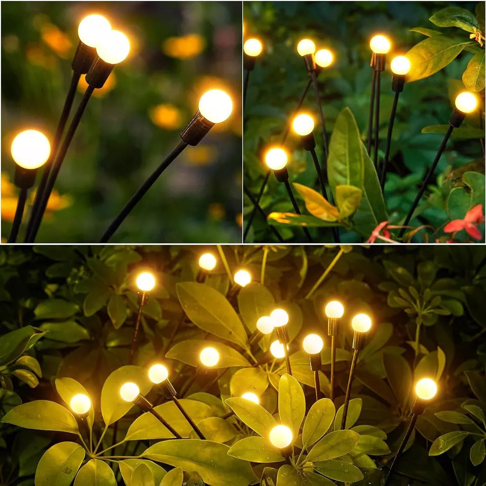 2PACK Solar Firefly Garden Light Swaying Outdoor Waterproof Lamp Landscape Decor