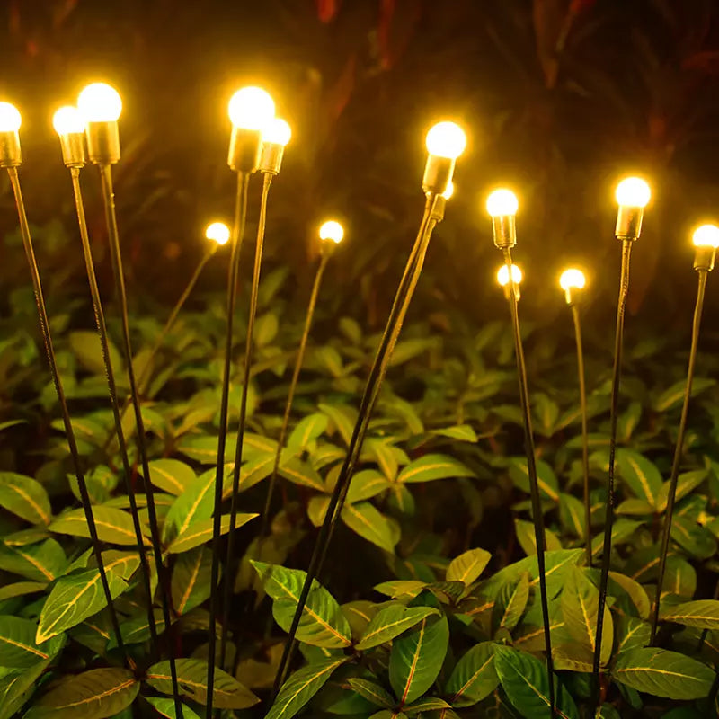2PACK Solar Firefly Garden Light Swaying Outdoor Waterproof Lamp Landscape Decor