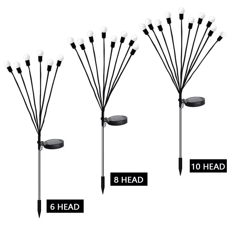 2PACK Solar Firefly Garden Light Swaying Outdoor Waterproof Lamp Landscape Decor