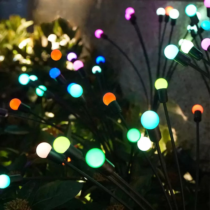 2PACK Solar Firefly Garden Light Swaying Outdoor Waterproof Lamp Landscape Decor