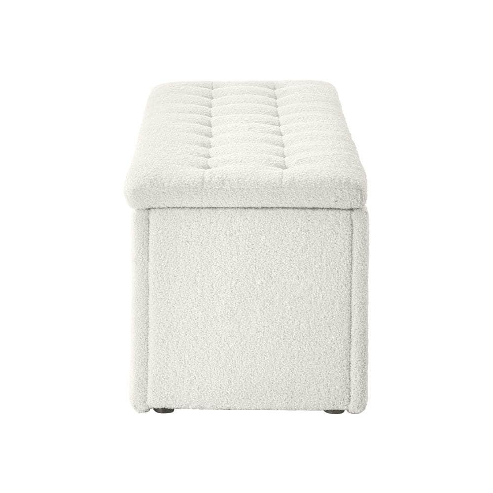 Storage Ottoman XL Sherpa White