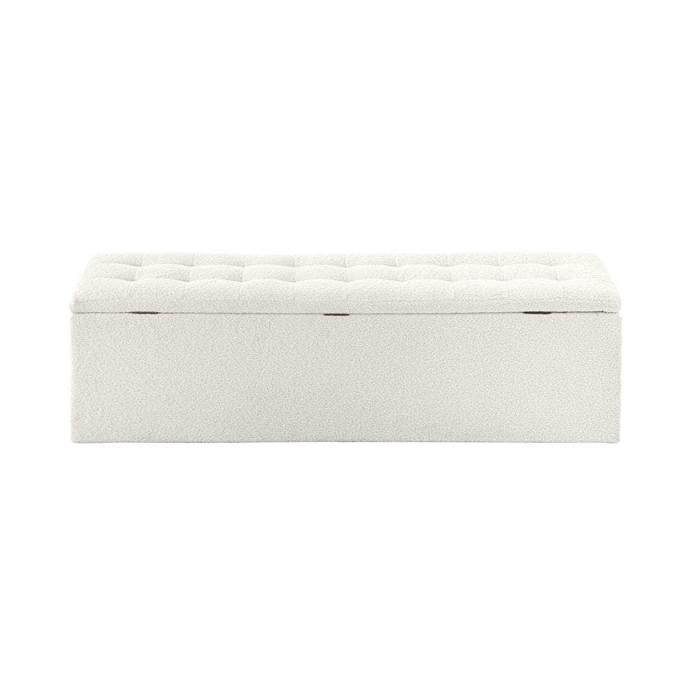 Storage Ottoman XL Sherpa White