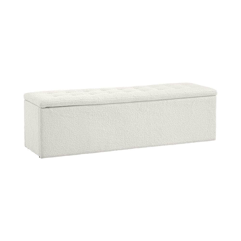 Storage Ottoman XL Sherpa White