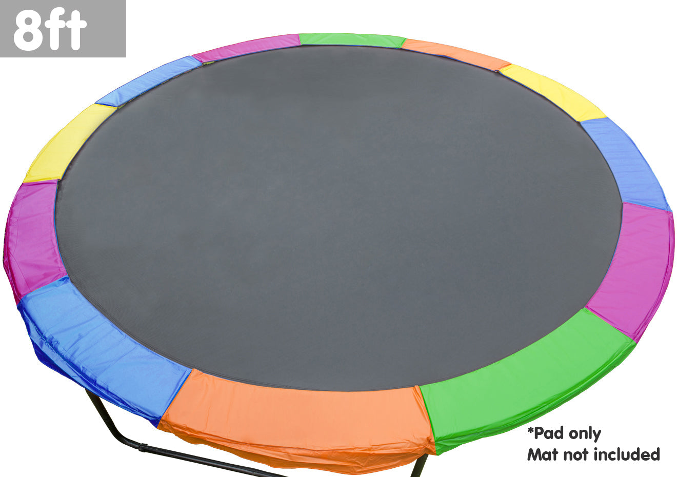 Replacement Trampoline Pad Outdoor Round Spring Cover 8 ft - Rainbow