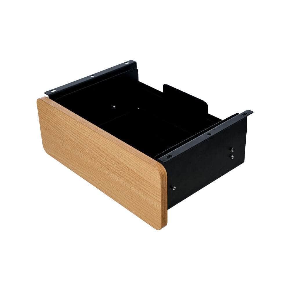 Under Desk Drawer with 2 Drawers Dividers Natural and Black