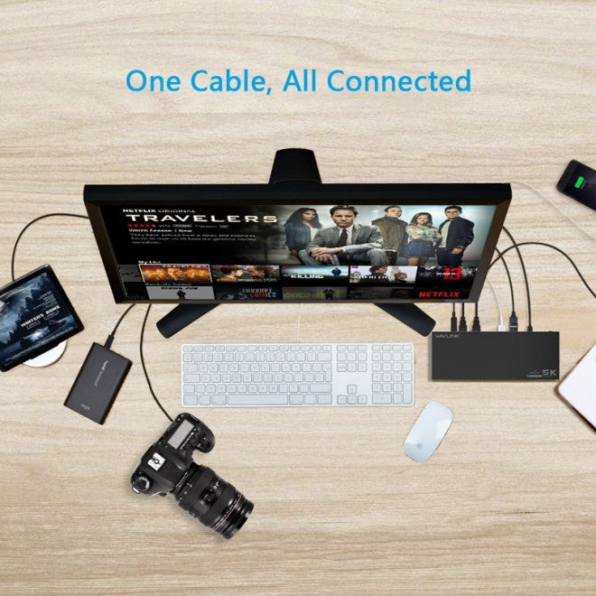 Usb-C Ultra 5K Laptop Docking Station With 6X Usb3.0