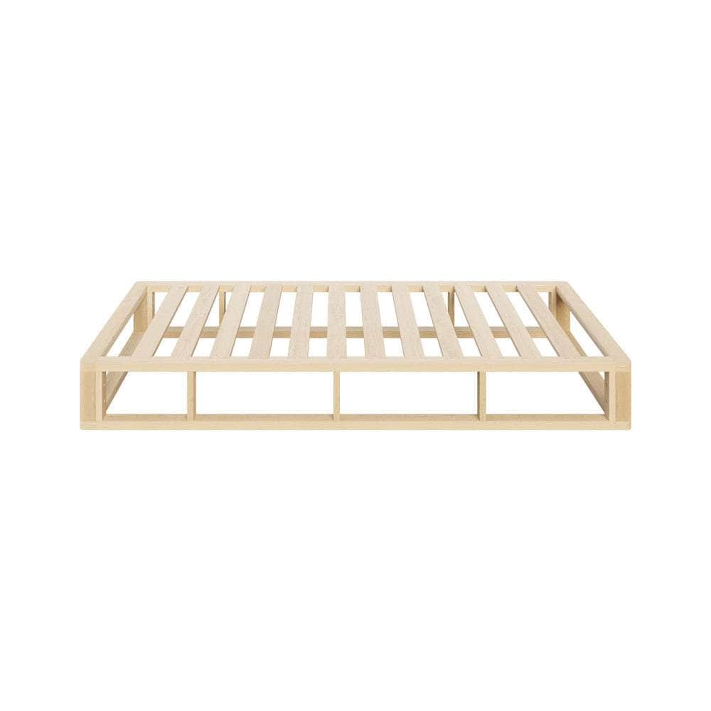 Wooden Bed Frame Single Size Cage-like Base