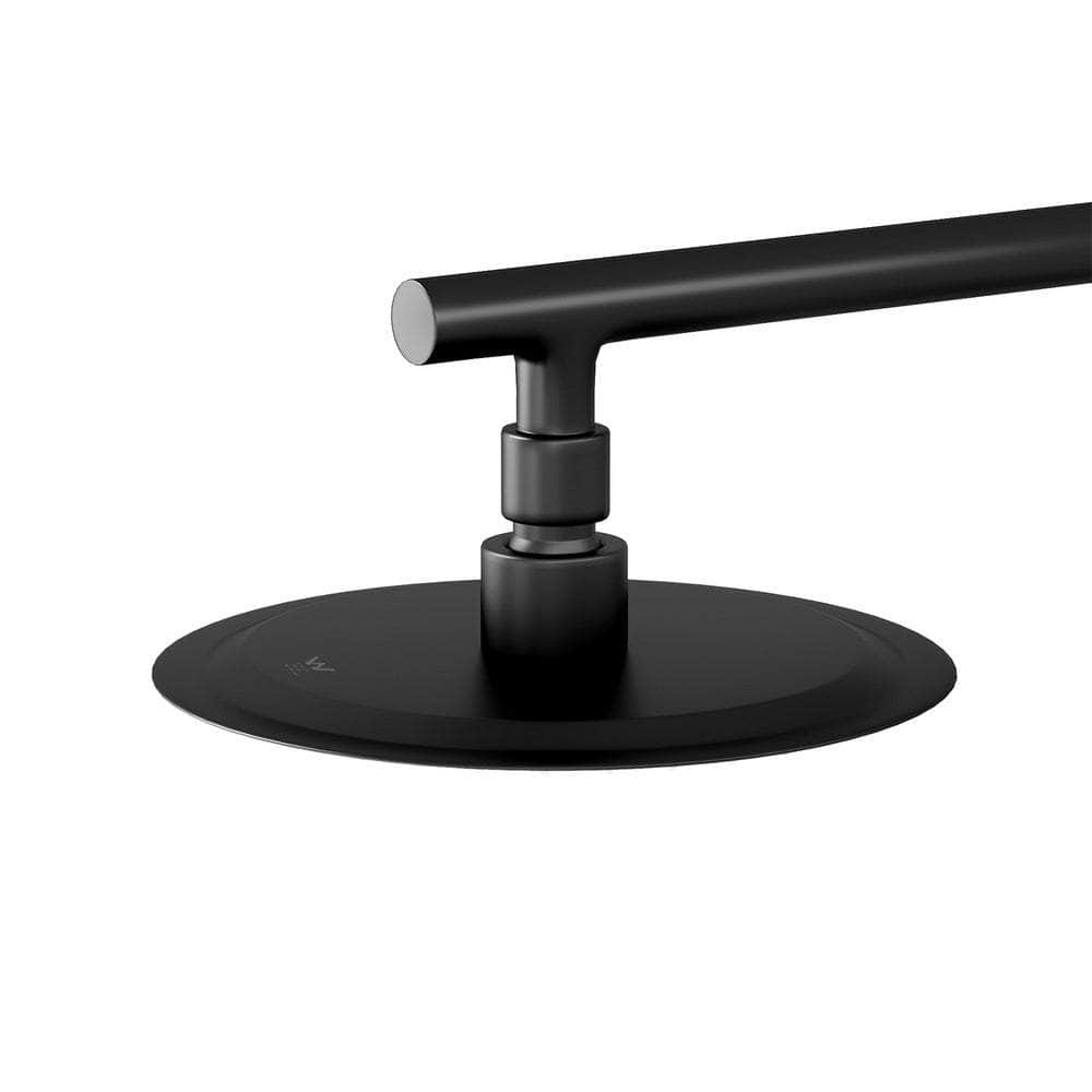 10" Rain Shower Head Set Round 3-Mode Gooseneck Black