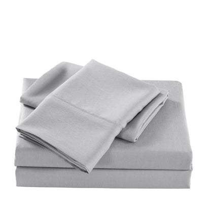 Luxury Bamboo Cooling 2000 TC Sheet Set Single Stonewash Grey