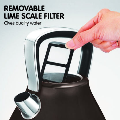 Morphy Richards Evoke 1.5L Black Pyramid Electric Kettle Black