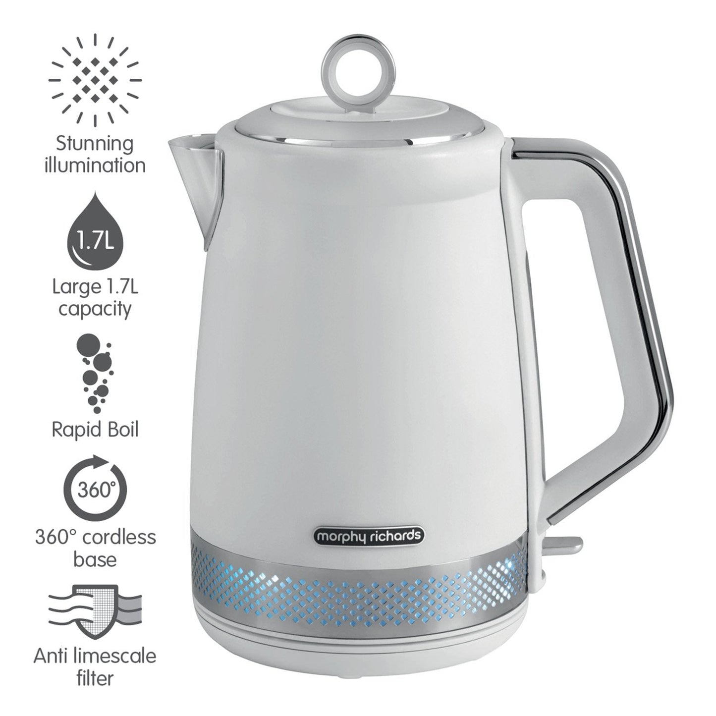 1.7L Illumination Jug Kettle - White