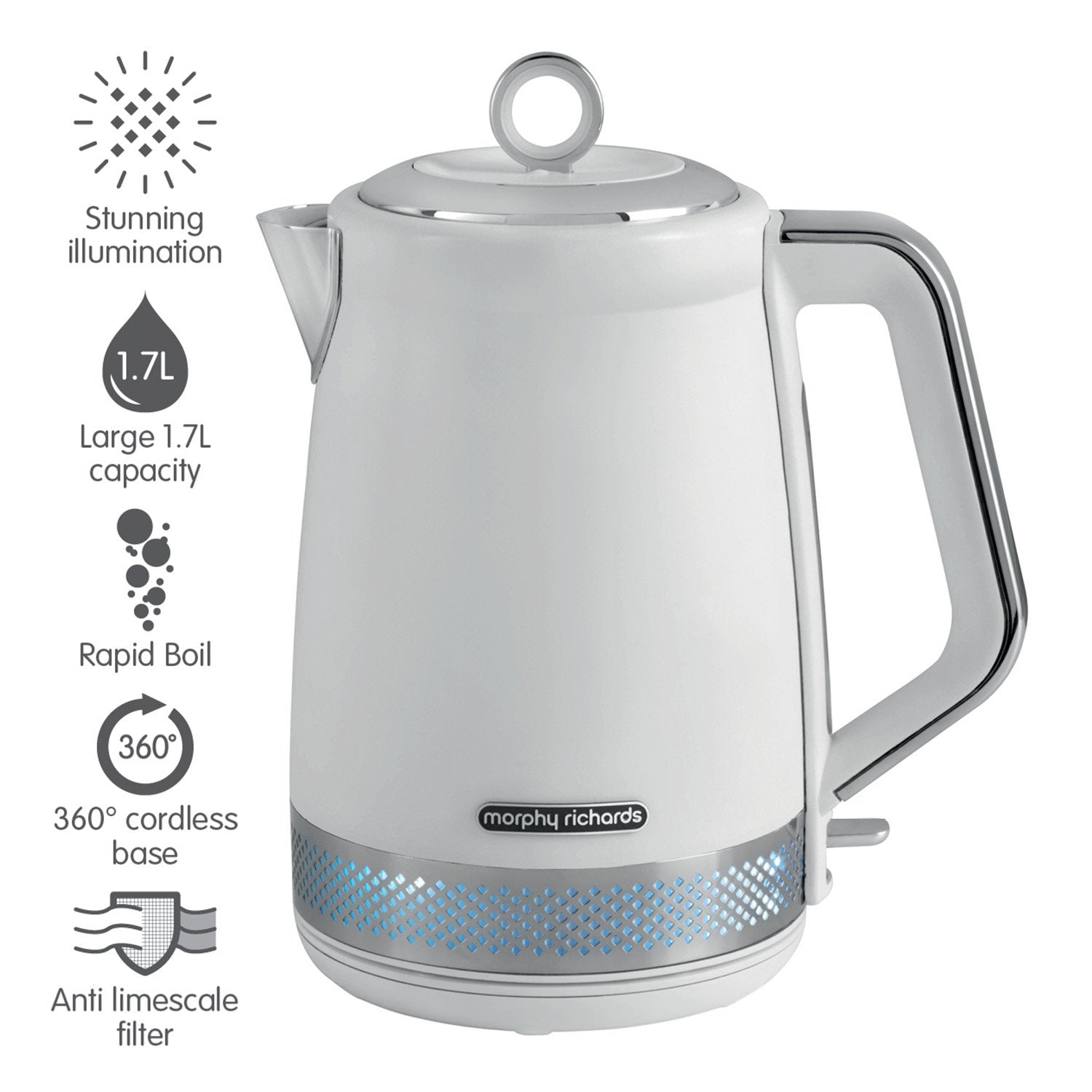 1.7L Illumination Jug Kettle - White