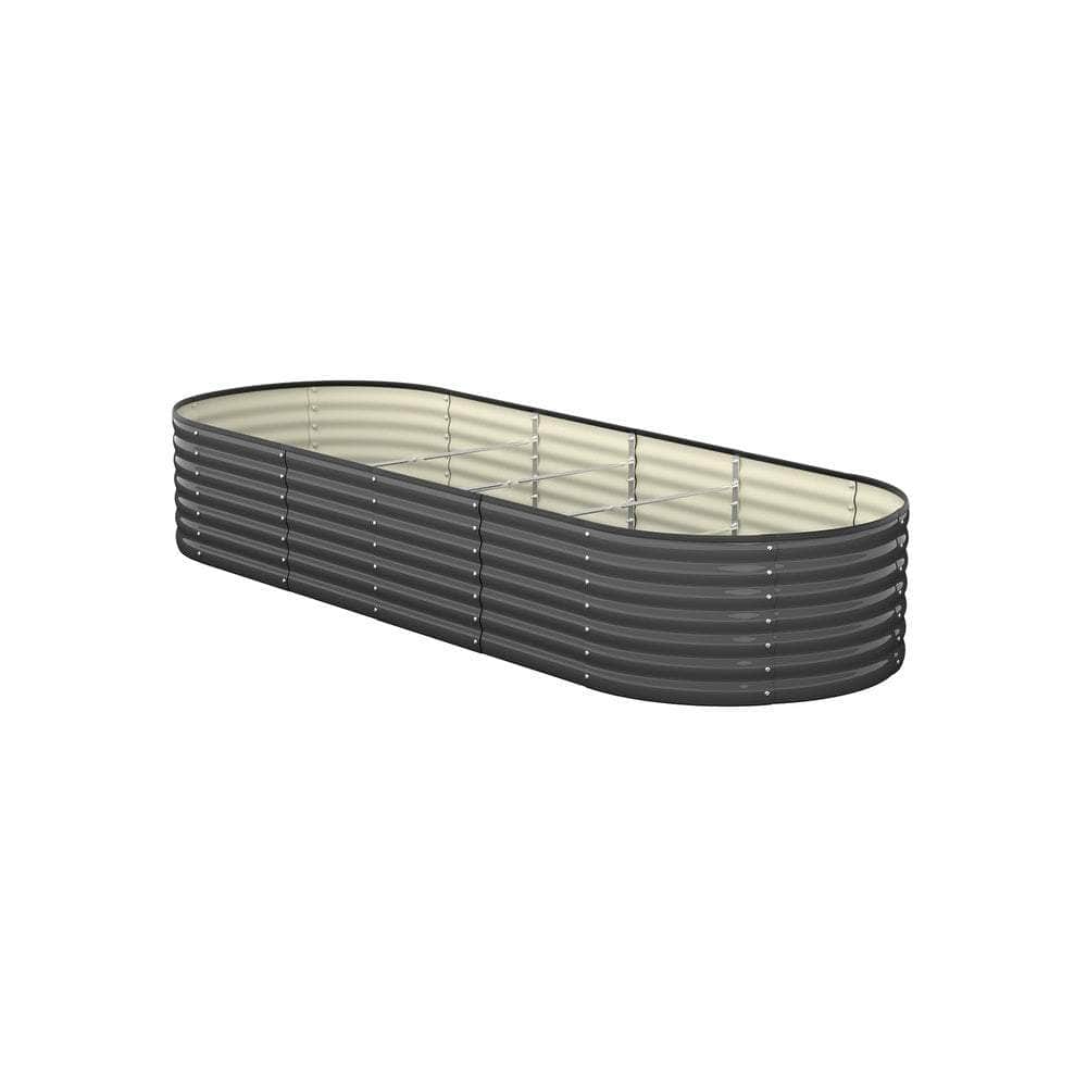 2-Pack Galvanised Steel Garden Beds – 240x80x56cm Heavy-Duty Planters