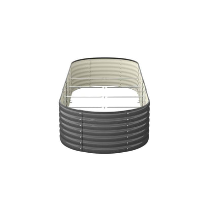 2-Pack Galvanised Steel Garden Beds – 240x80x56cm Heavy-Duty Planters