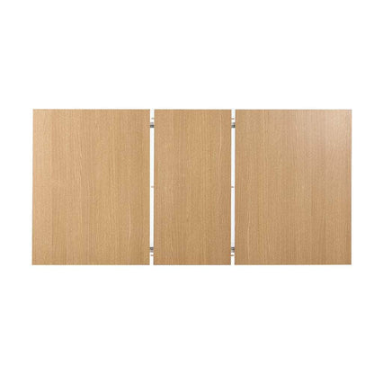 200cm Extendable Dining Table with 6x Dining Chairs PU Leather Natural