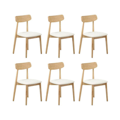 200cm Extendable Dining Table with 6x Dining Chairs PU Leather Natural