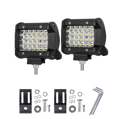 Pair 4" Spot Led Work Light Bar Philips Quad Row Reverse Driving