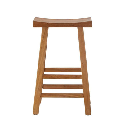 2X Bar Stool Wooden Counter Chairs Natural