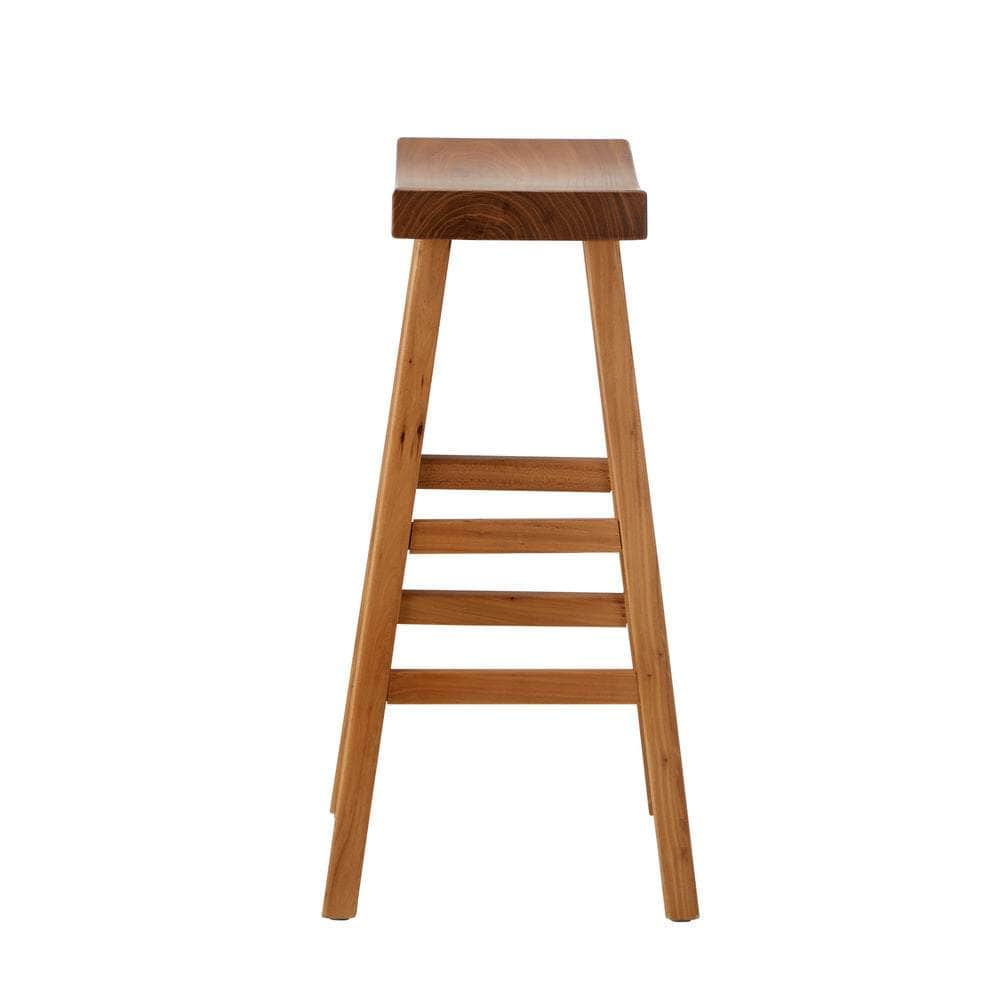 2X Bar Stool Wooden Counter Chairs Natural