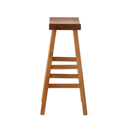 2X Bar Stool Wooden Counter Chairs Natural