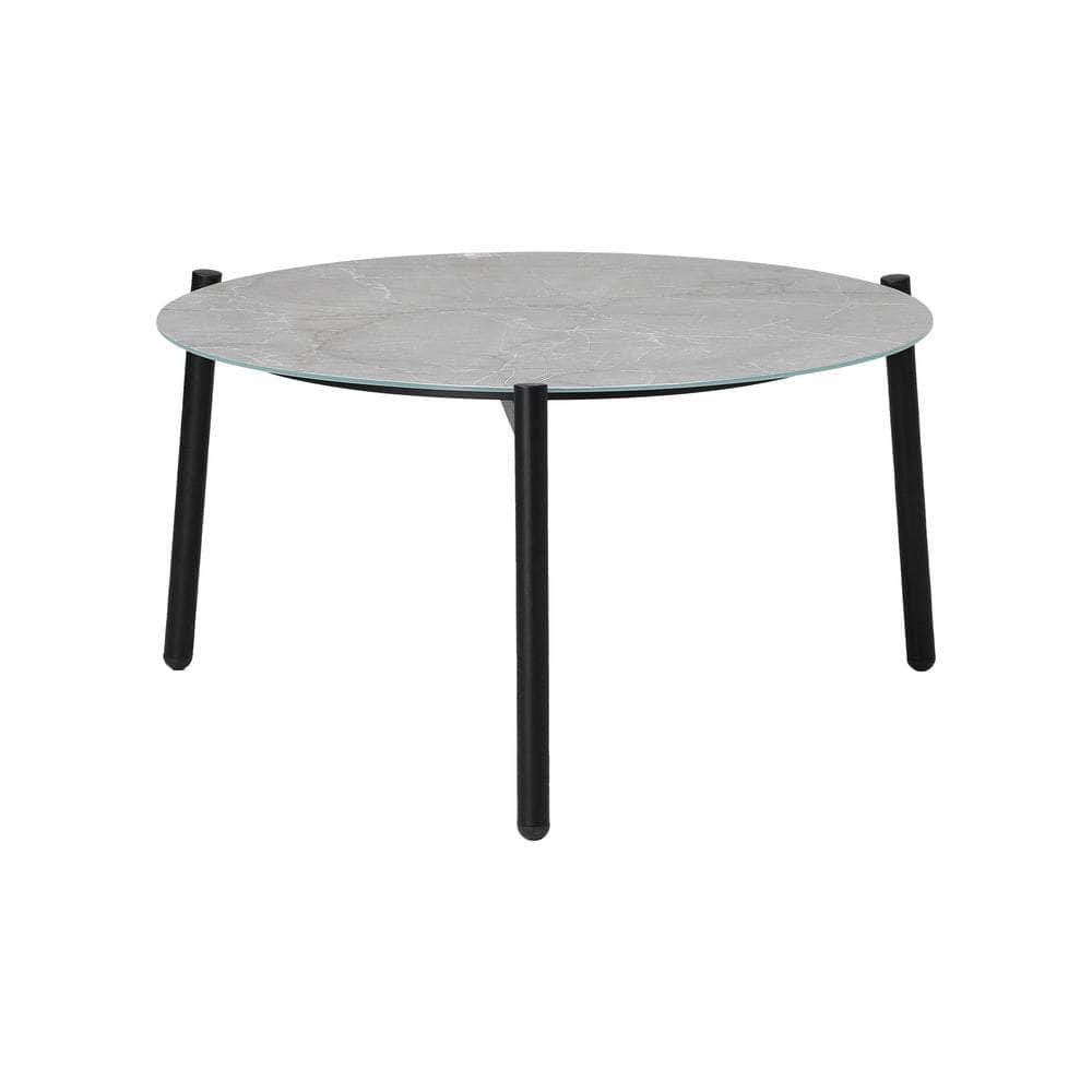 3PC Outdoor Patio Set 70CM Round Table with 2 Armchairs