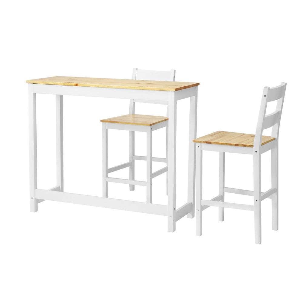 3PCS Bar Set Cafe Table&2 Stools