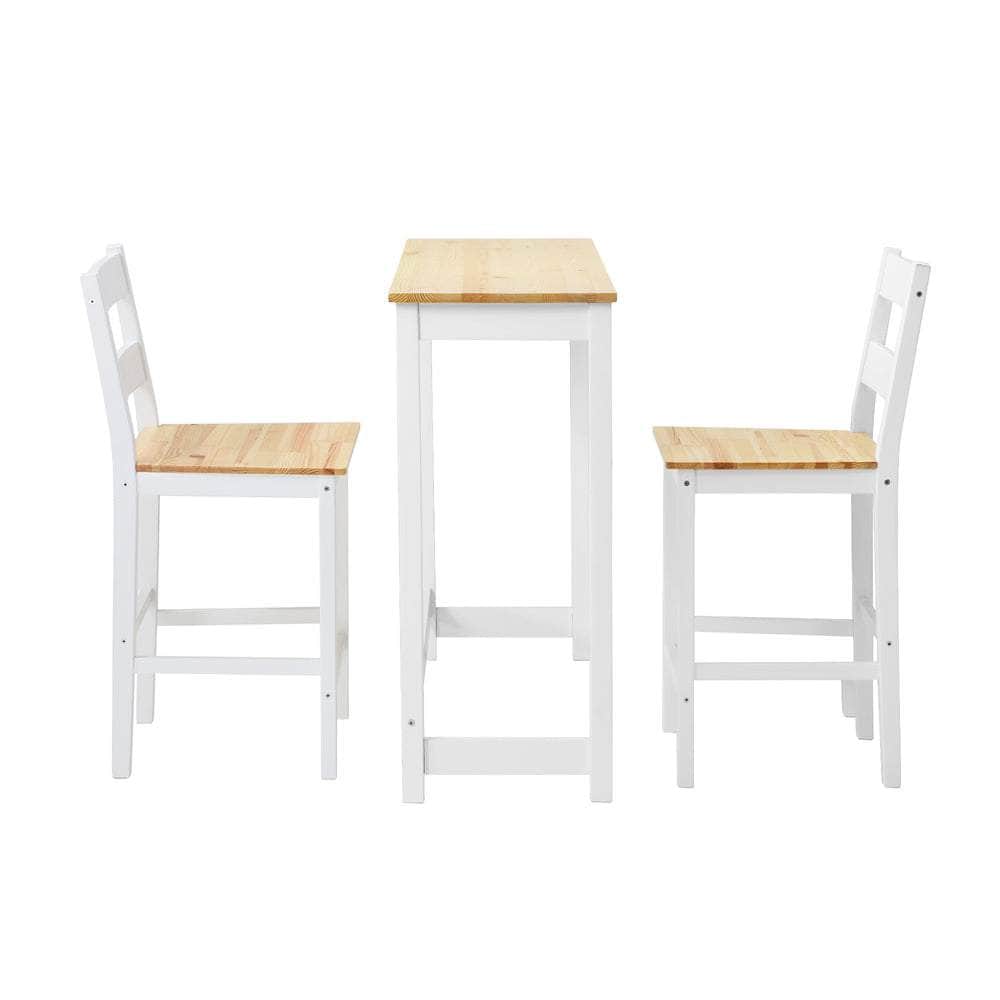 3PCS Bar Set Cafe Table&2 Stools