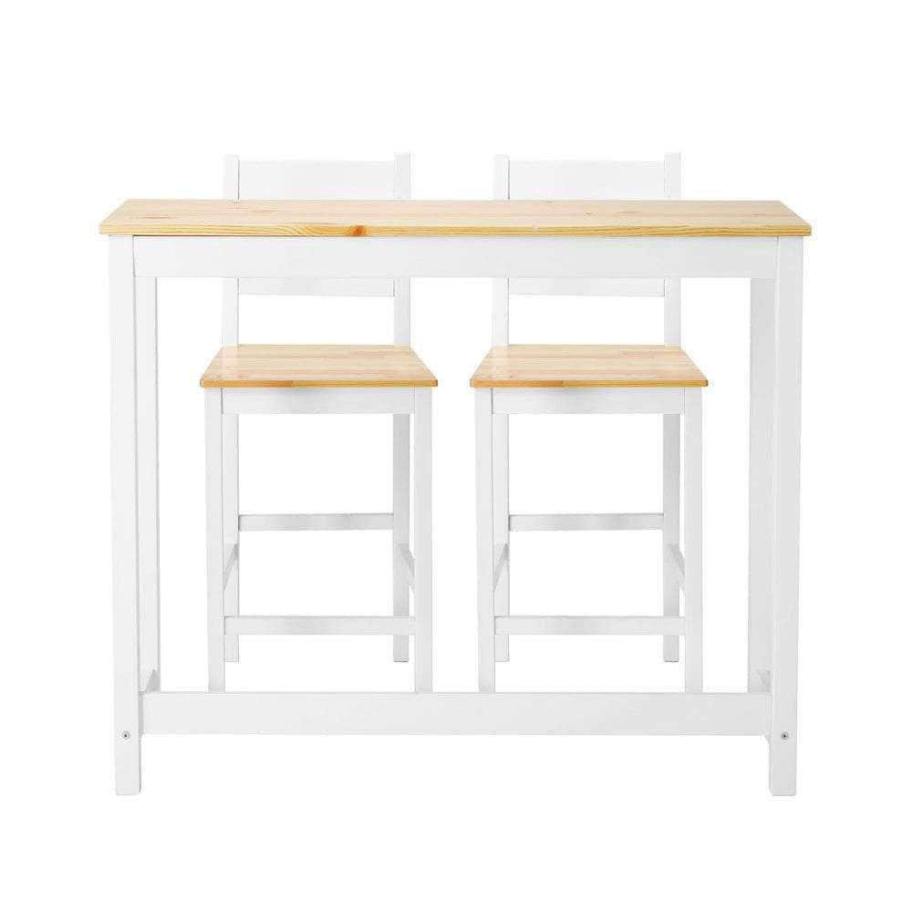 3PCS Bar Set Cafe Table&2 Stools