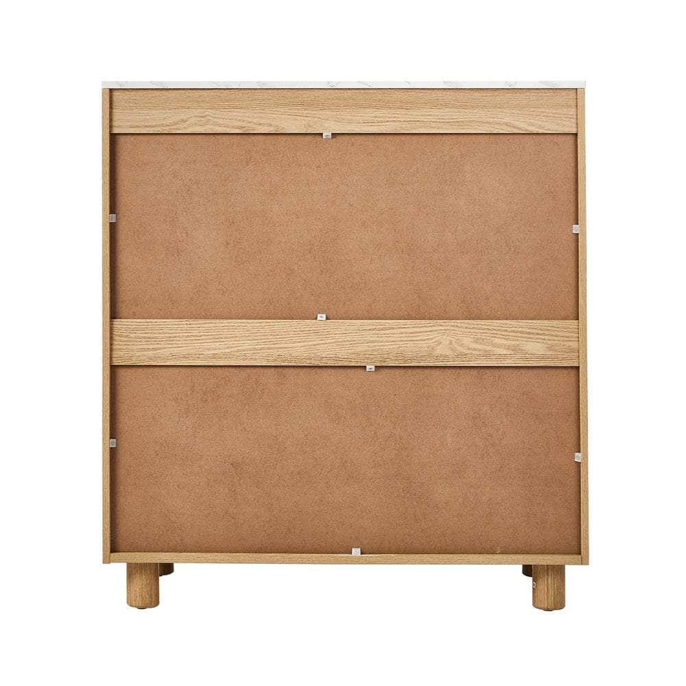 4 Chest of Drawers Dresser  Marble Top Natural