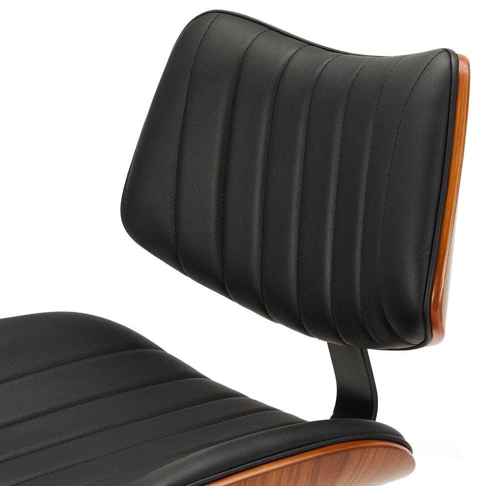 4x Bar Stool Kitchen Swivel Chair Wooden Leather Gas Lift