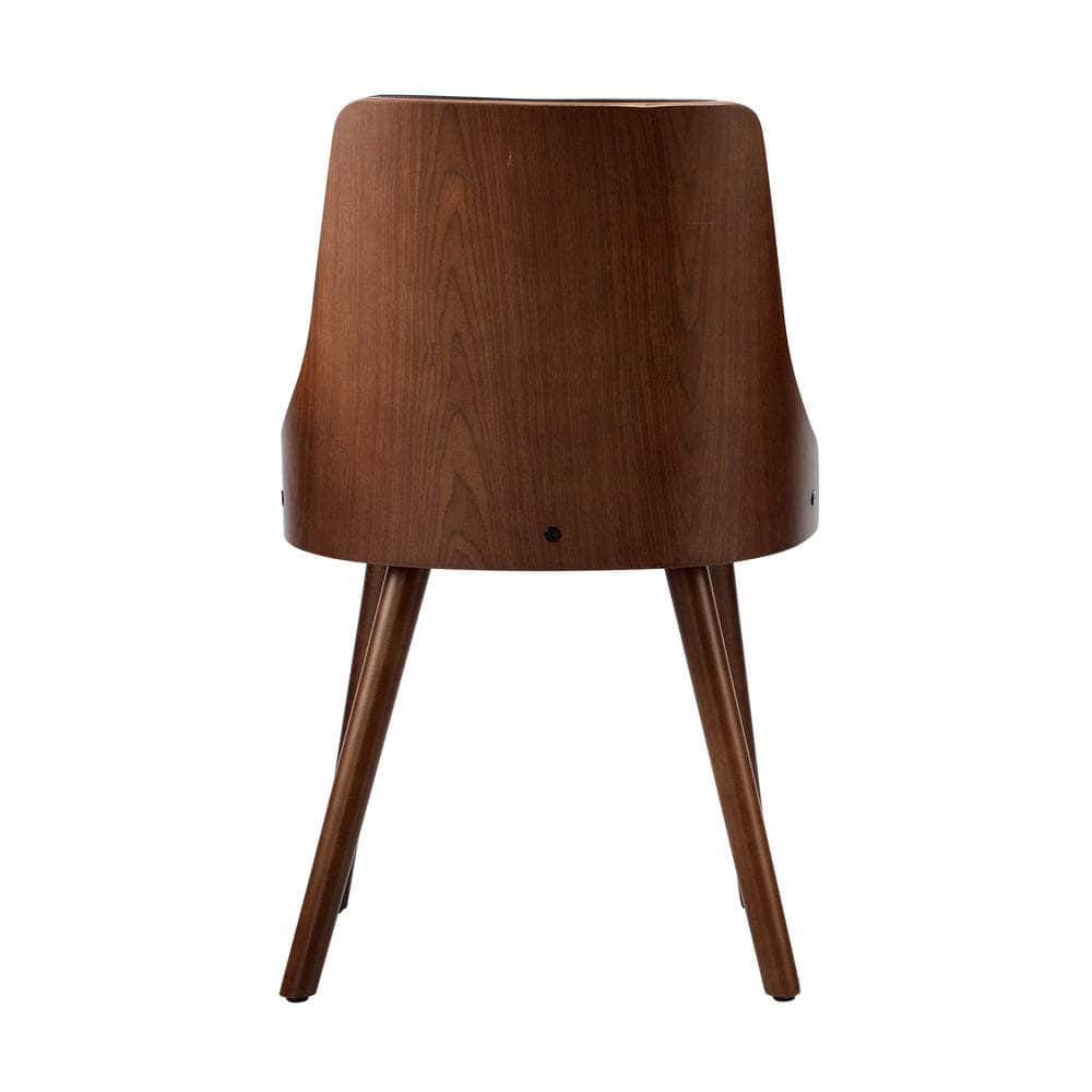 4x Wooden Dining Chairs  Leather Padded Black