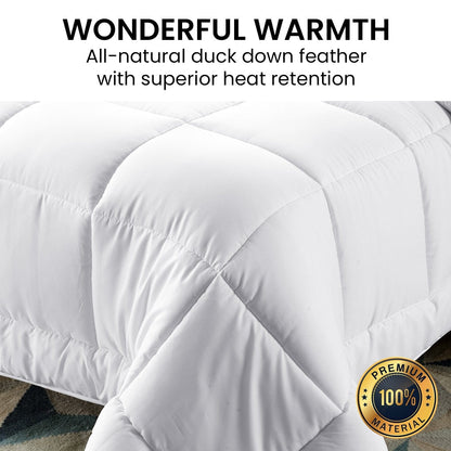 500GSM Duck Down Feather Quilt Comforter Doona - Queen