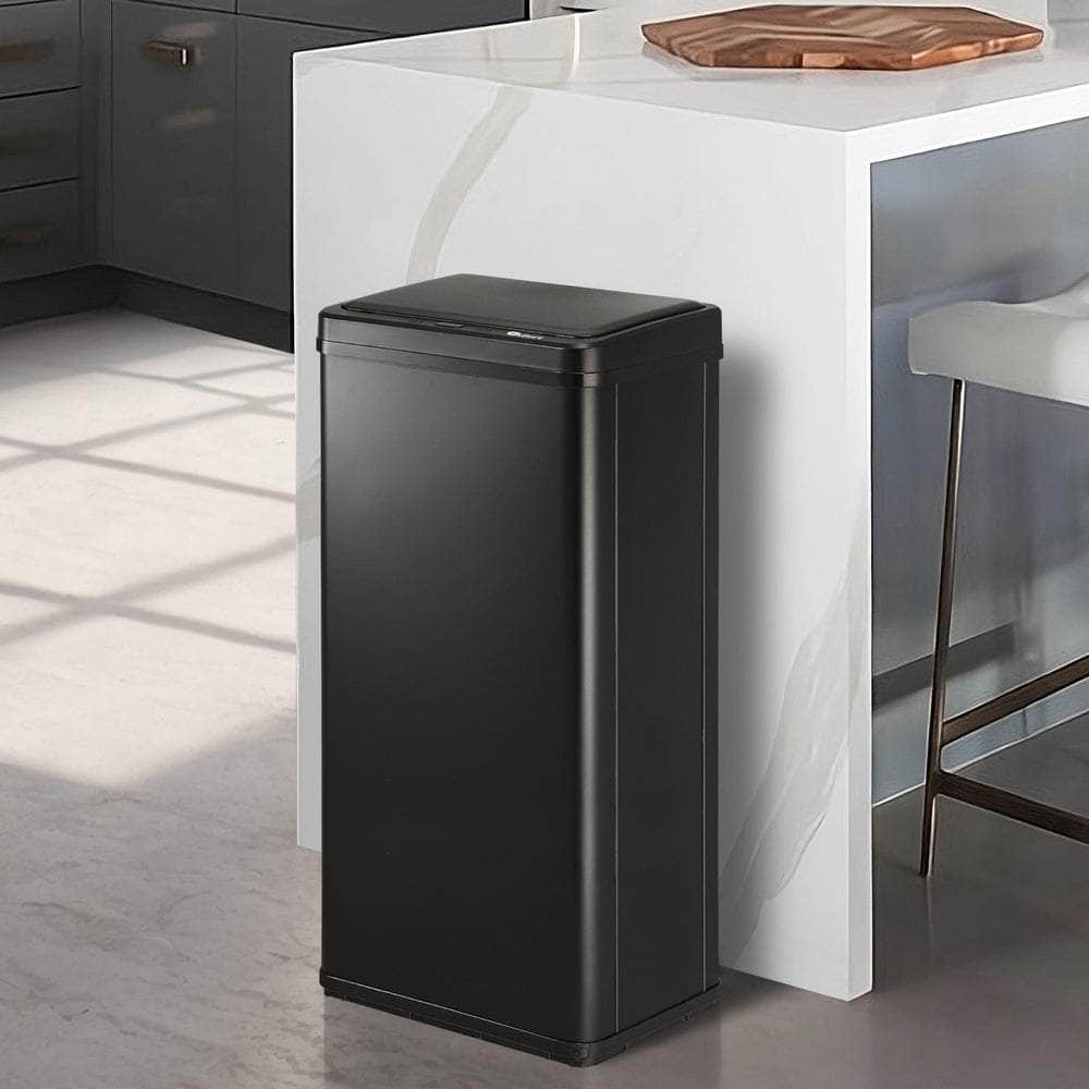 50L Motion Sensor Bin Automatic Rubbish Trash Can Black