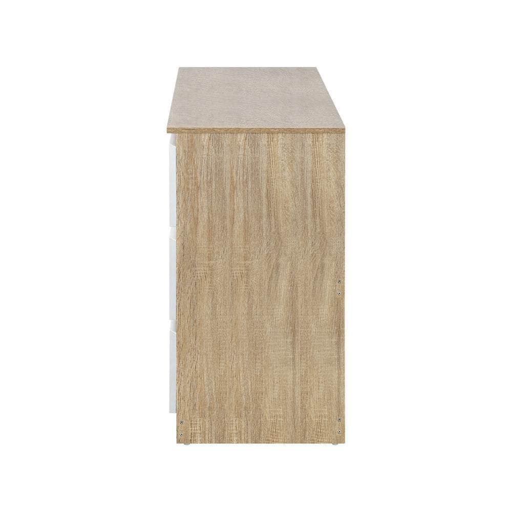 6 Chest of Drawers Tallboy Cabinet Dresser Table Wooden White Furniture