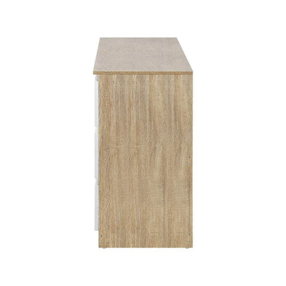 6 Chest of Drawers Tallboy Cabinet Dresser Table Wooden White Furniture