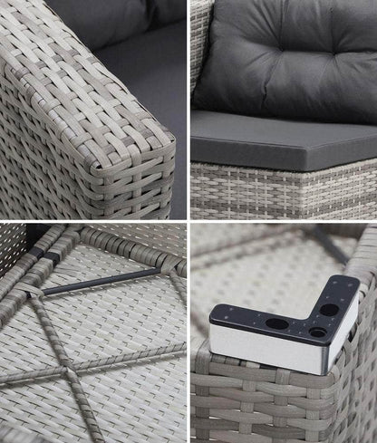 6 Seater Outdoor Lounge Set Wicker Sofa Rattan