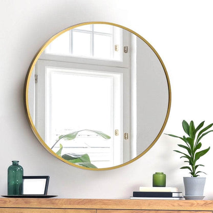 60cm Wall Mirror Round Gold