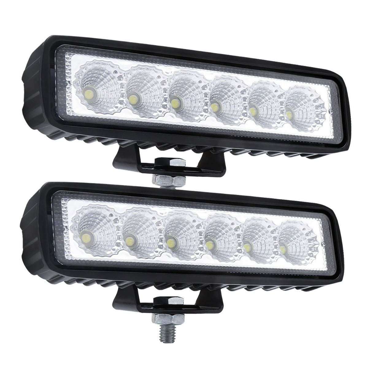 2 X 6" 18W Led Work Light Bar Flood Truck Offroad Mining Ute 4Wd