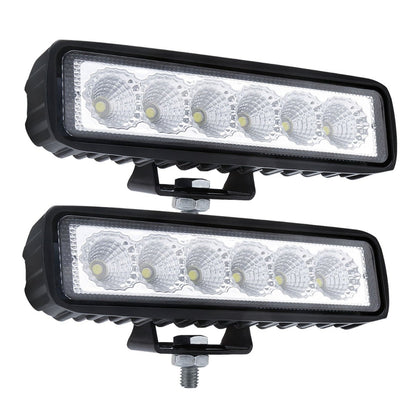 2 X 6" 18W Led Work Light Bar Flood Truck Offroad Mining Ute 4Wd