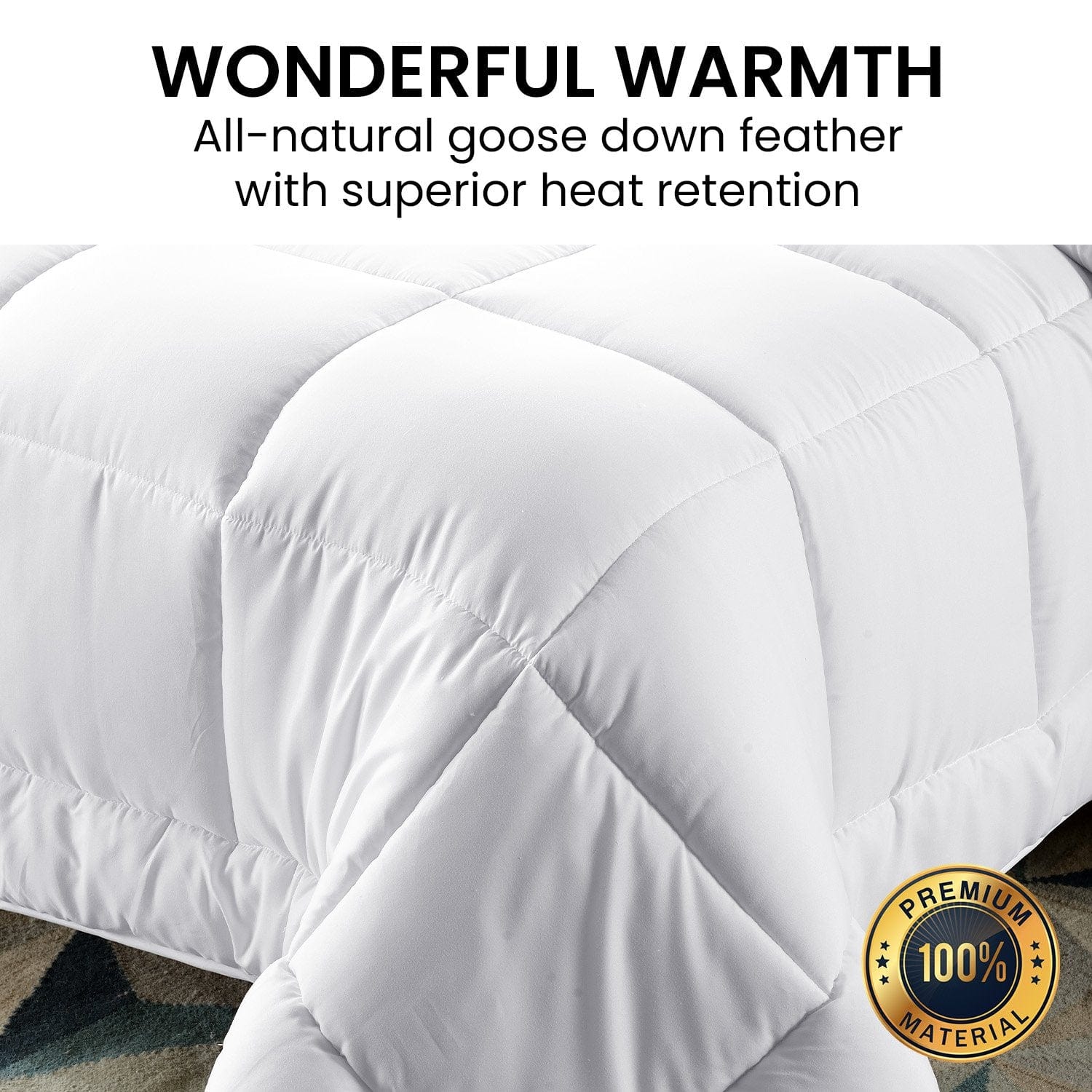 800GSM Goose Down Feather Comforter Doona - Queen