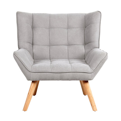 Armchair Accent Chairs Sofa Lounge Fabric Upholstered Tub Chair Grey