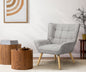 Armchair Accent Chairs Sofa Lounge Fabric Upholstered Tub Chair Grey