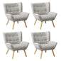 4x Armchair Sofa Lounge Fabric Upholstered Tub Grey
