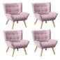 4x Armchair Sofa Lounge Fabric Upholstered Tub Pink