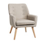 Armchair Linen Fabric Beige
