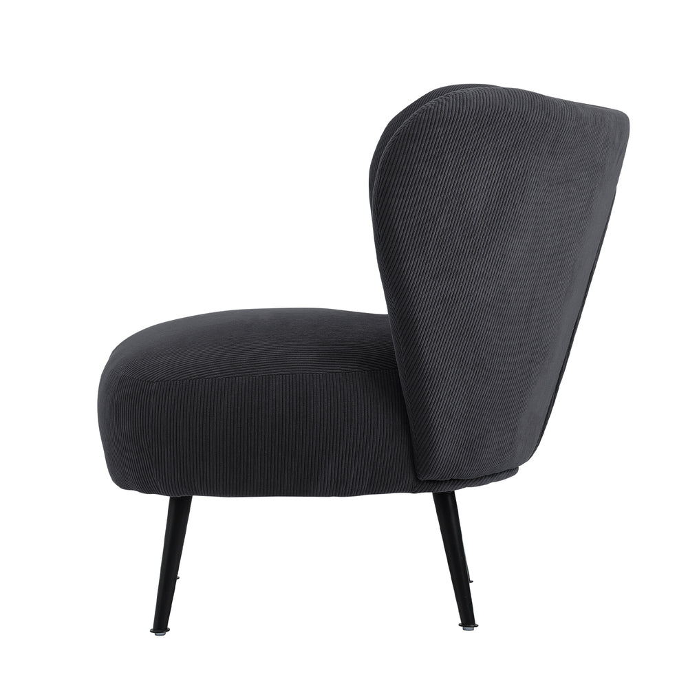 4x Armchair with Lumbar Pillow Wingback Boucle White