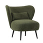 Lounge Chair with Lumbar Pillow Wingback Boucle/Velvet